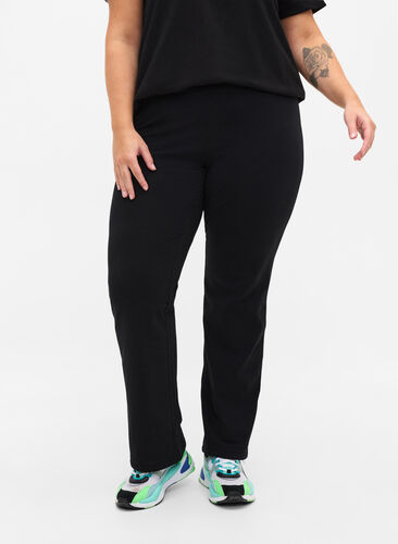 Sports trousers in cotton, Black, Model image number 0