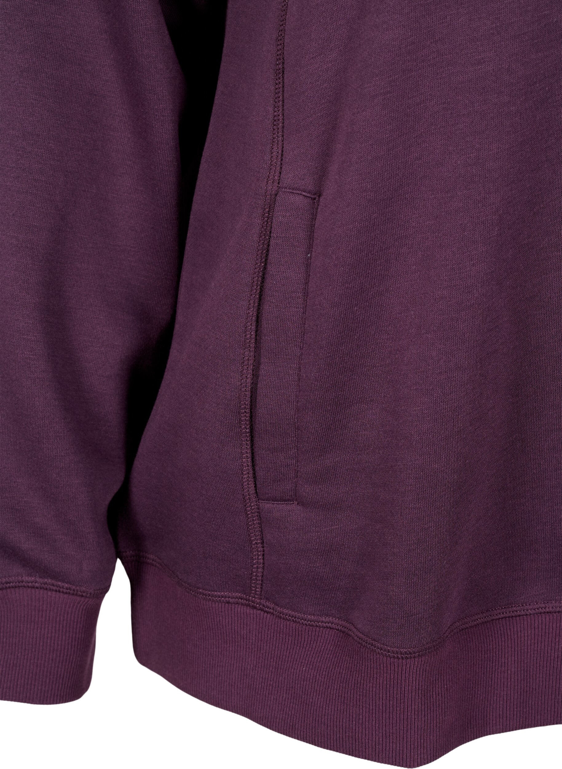 Zizzifashion FLASH - Sweatshirt with high collar, Plum Perfect, Packshot image number 3