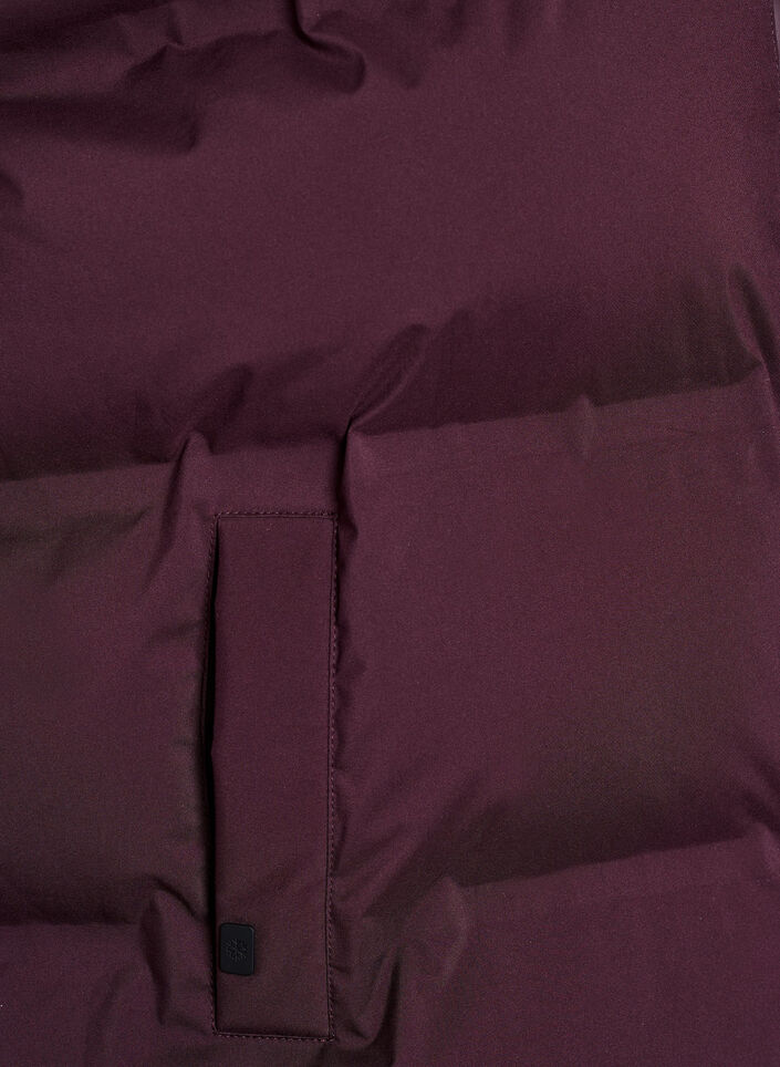 Short puff vest with high collar, Dark Bordeaux, Packshot image number 3