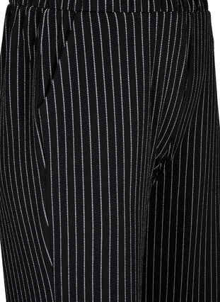 Loose trousers with 7/8 length, Black White Stirpe, Packshot image number 2