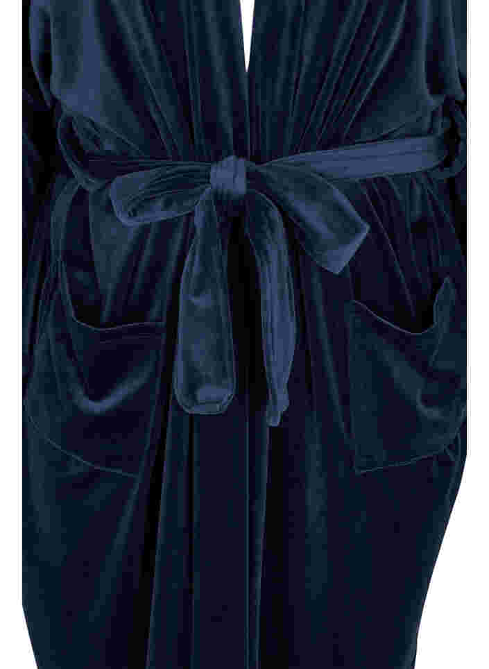 3/4-sleeved bathrobe with pockets, Navy Blazer, Packshot image number 2