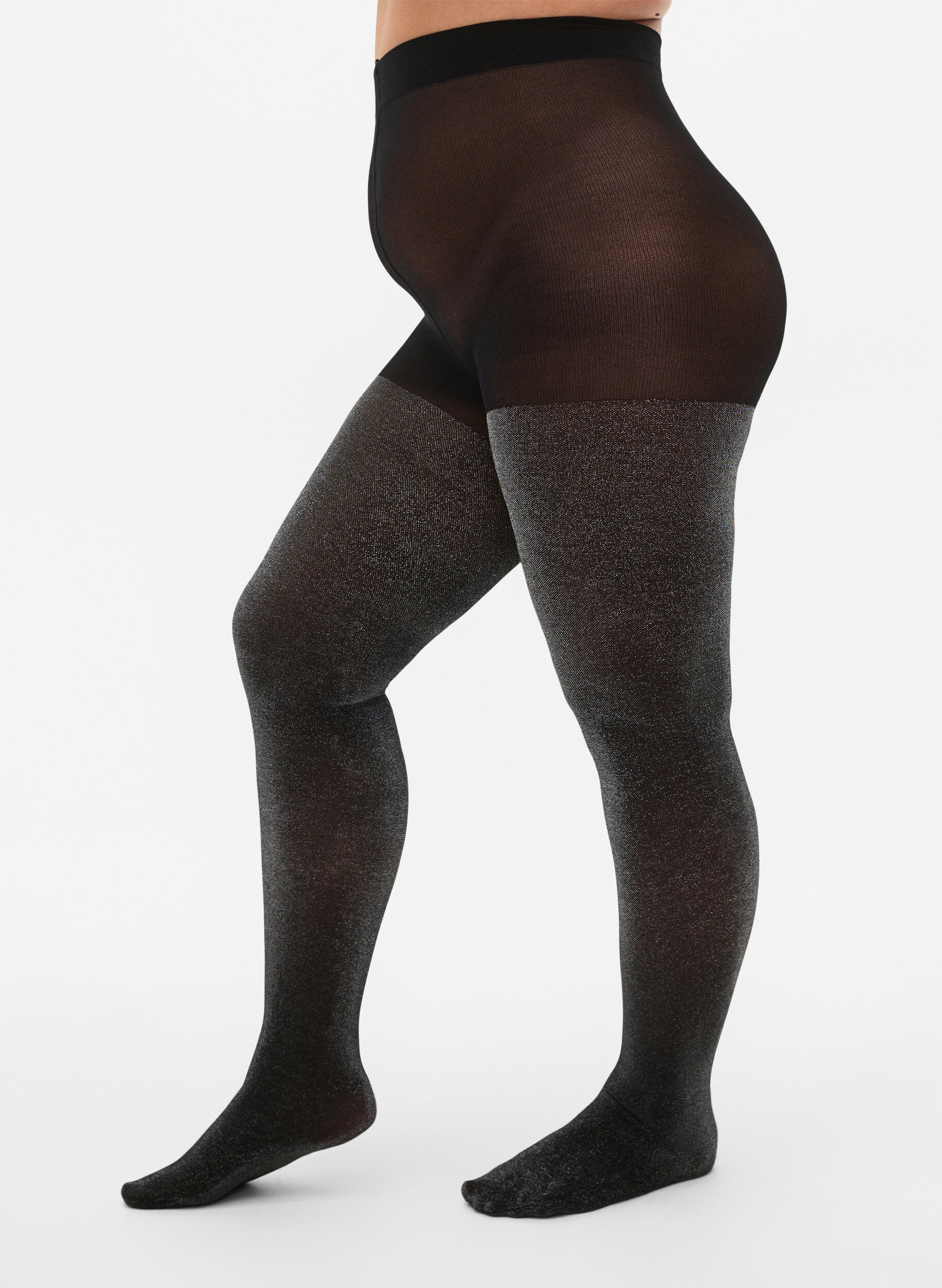 ZizzifashionGlittery 50 denier tights, Black, Model image number 0