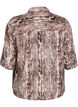 Loose shirt with animal print and chest pockets, Brown, Packshot image number 1