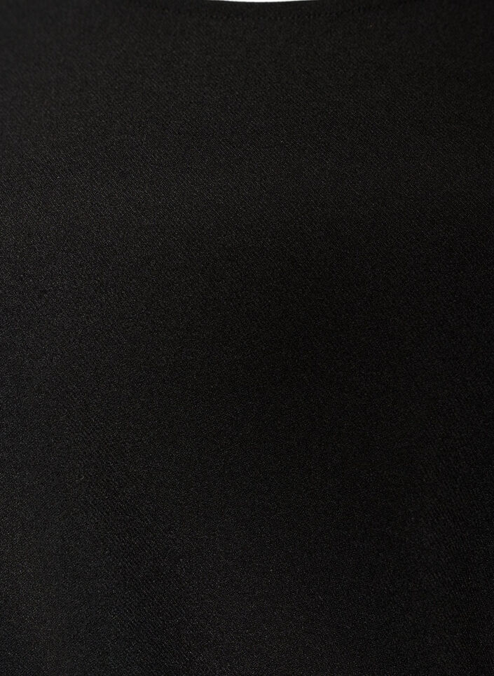 Jersey dress with draping and decorative buckle, Black, Packshot image number 2