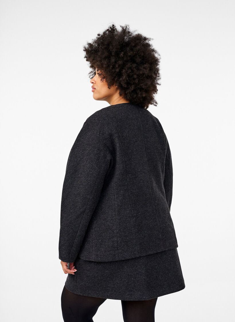 Tailored blazer, Dark Grey Melange, Model image number 1