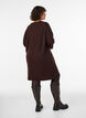 Jumper dress with large flower appliqu&eacute;, Brown, Model image number 2