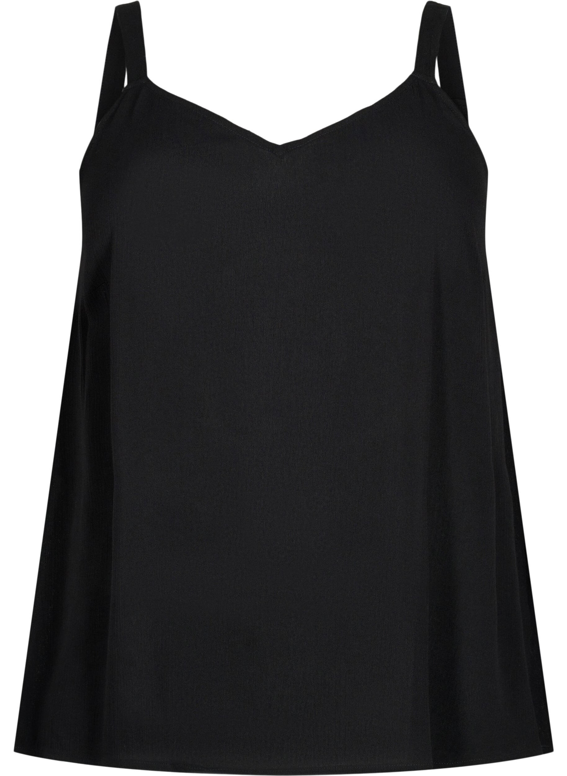 Zizzifashion Sleeveless top in viscose, Black, Packshot image number 0