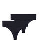 2-pack invisible G-string training panties, Black, Packshot image number 1