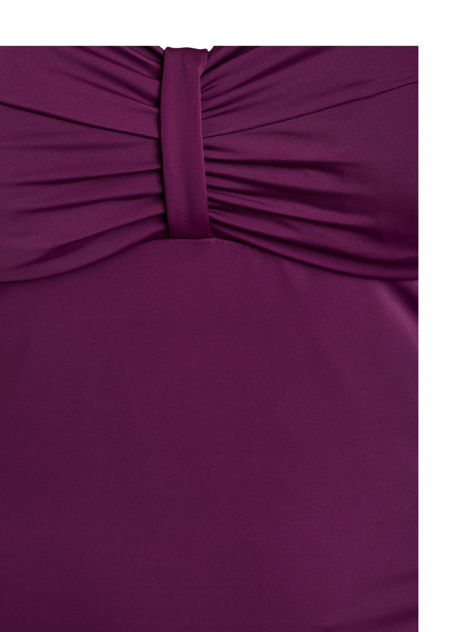 Zizzifashion Swimsuit with underwire and draping, Purple, Packshot image number 2