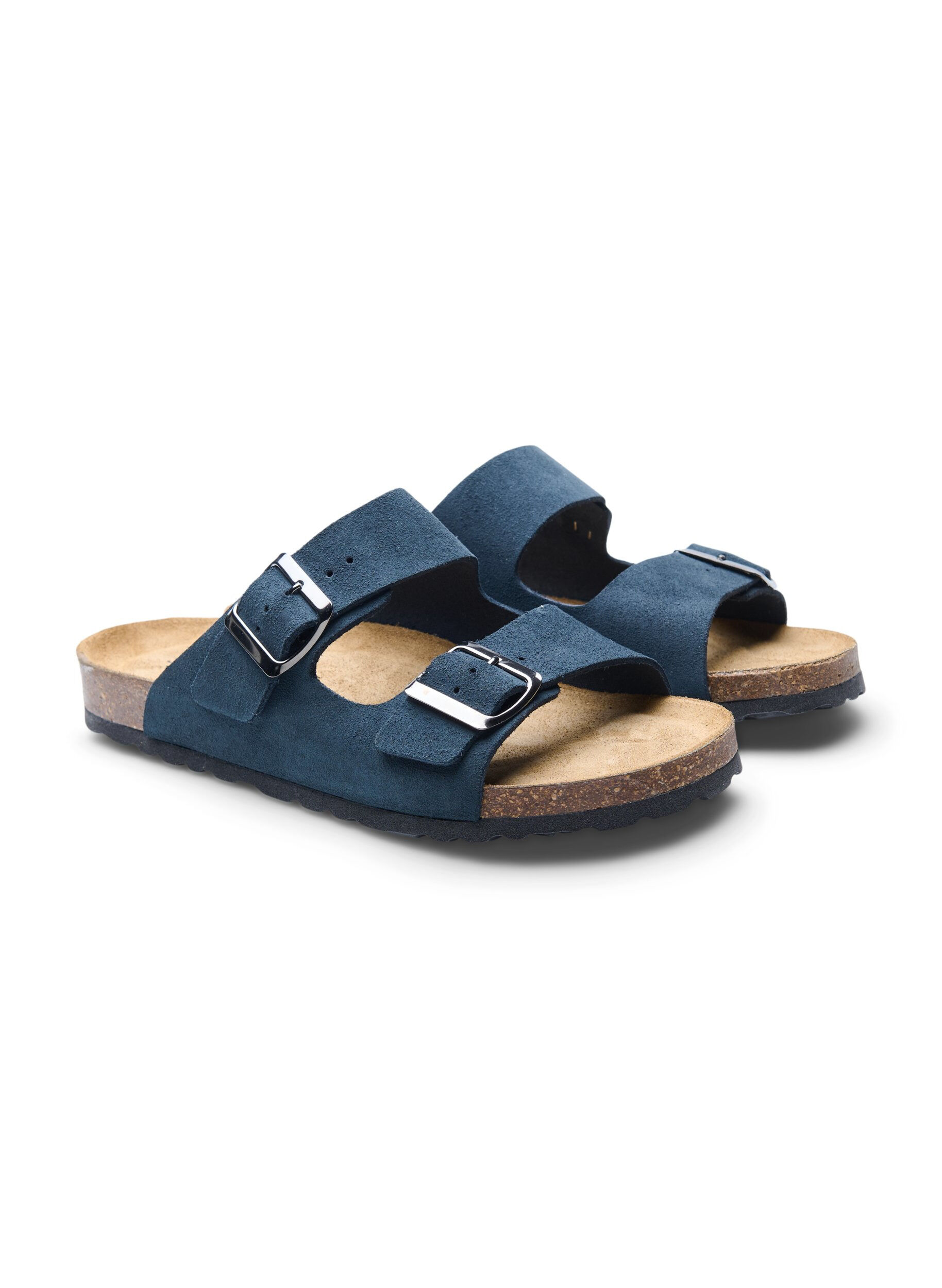wide navy sandals