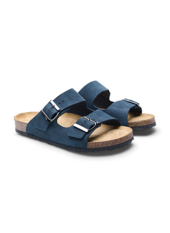 Wide-fit suede sandals
