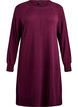 Short knitted dress with raglan sleeves and a centre seam, Red, Packshot image number 0