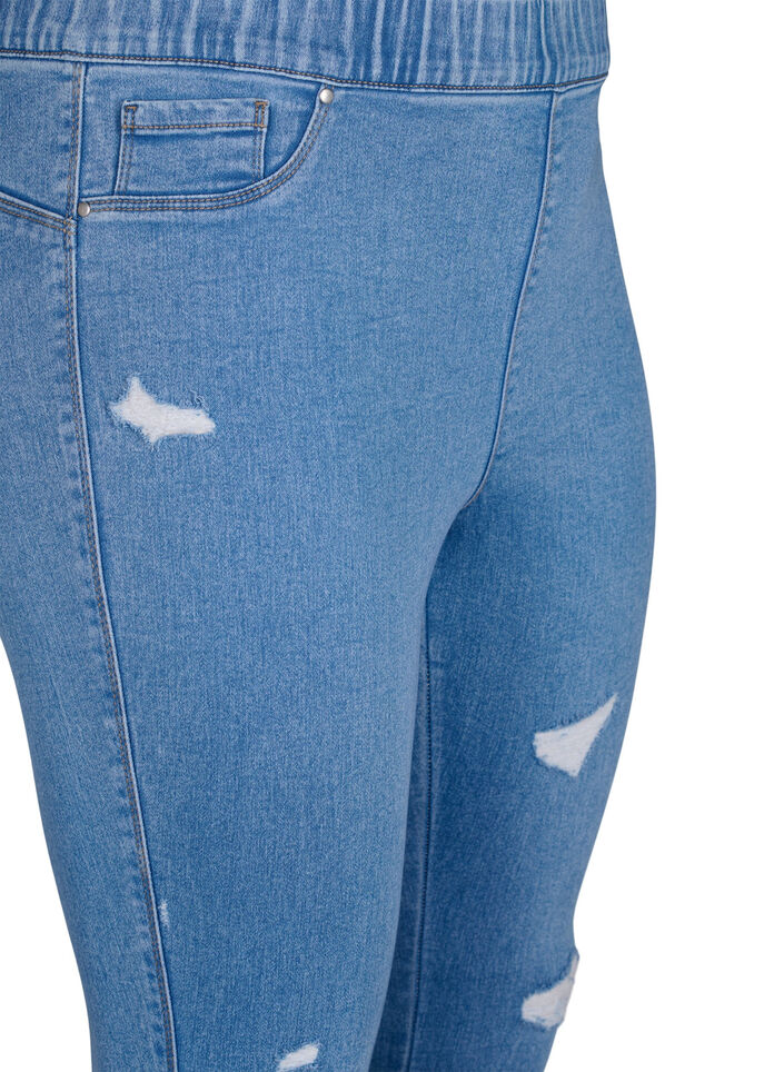 Ripped jeggings, Light Blue, Packshot image number 2