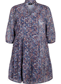 Tunic with paisley print and lurex