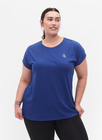 Short sleeved workout t-shirt, Sodalite Blue, Model