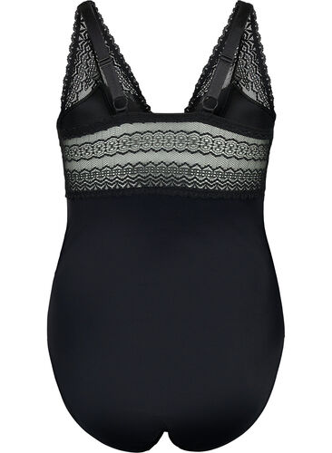Body with lace and lightly padded cups, Black, Packshot image number 1