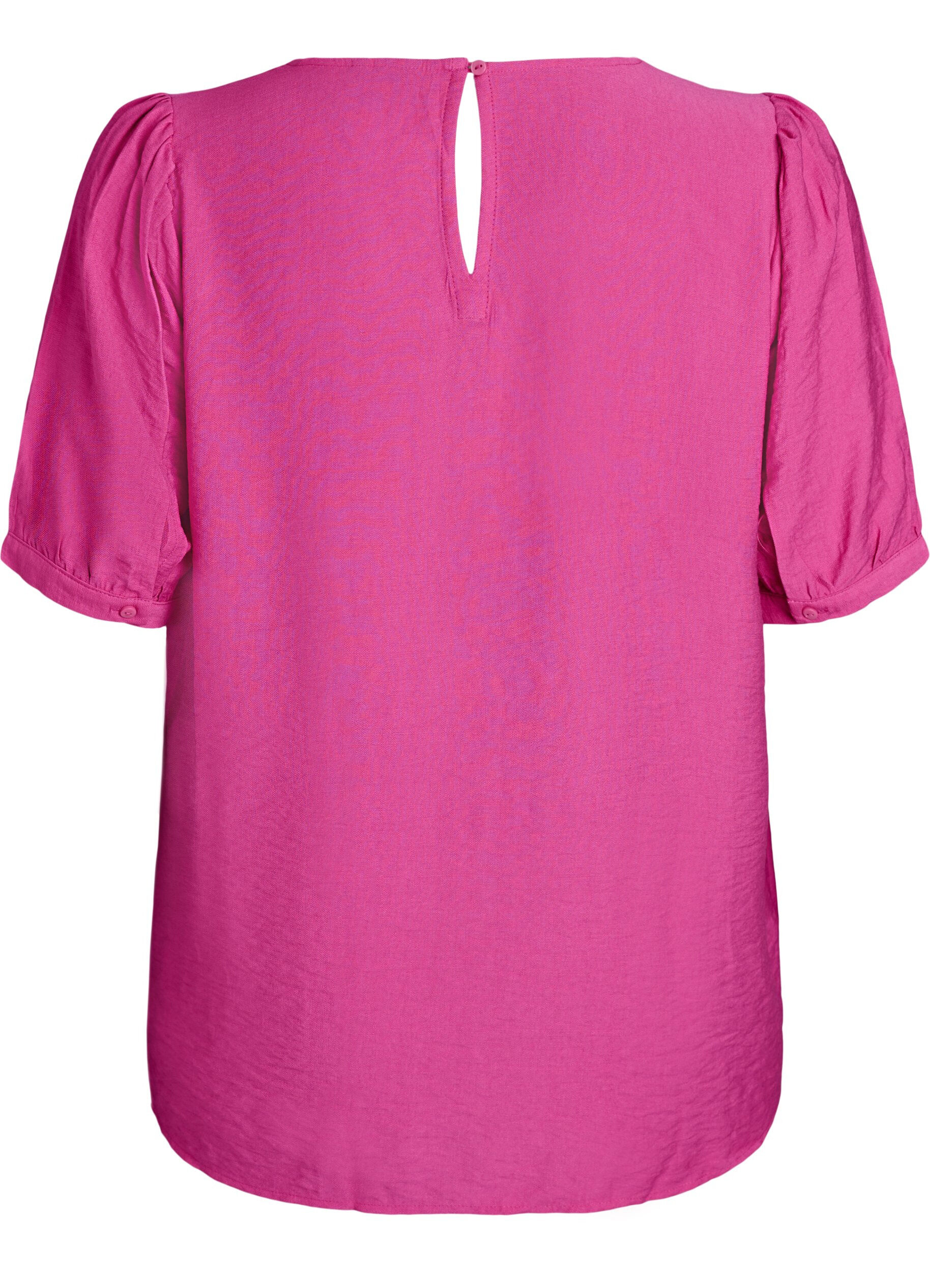 Zizzifashion Viscose blouse with 1/2 sleeves, Rose, Packshot image number 1
