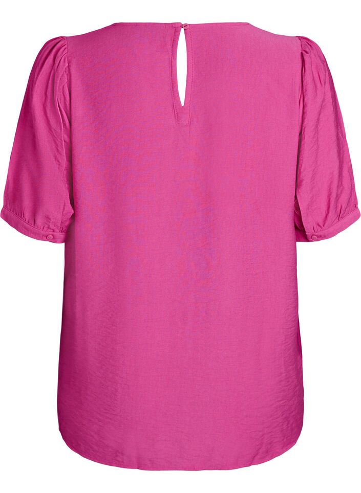 Viscose blouse with 1/2 sleeves, Rose, Packshot image number 1