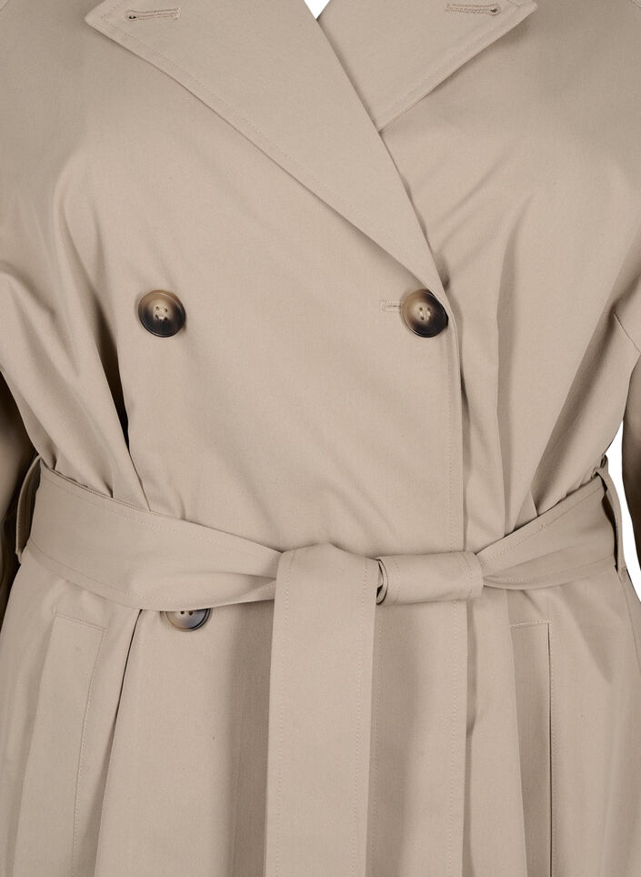 Classic long trench coat with belt, Chinchilla, Packshot image number 2