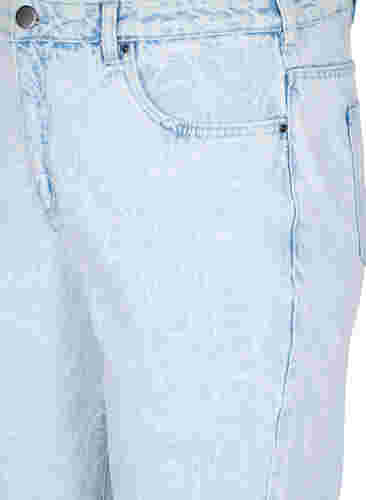 Cropped Mille mom jeans with print, Light blue denim, Packshot image number 2