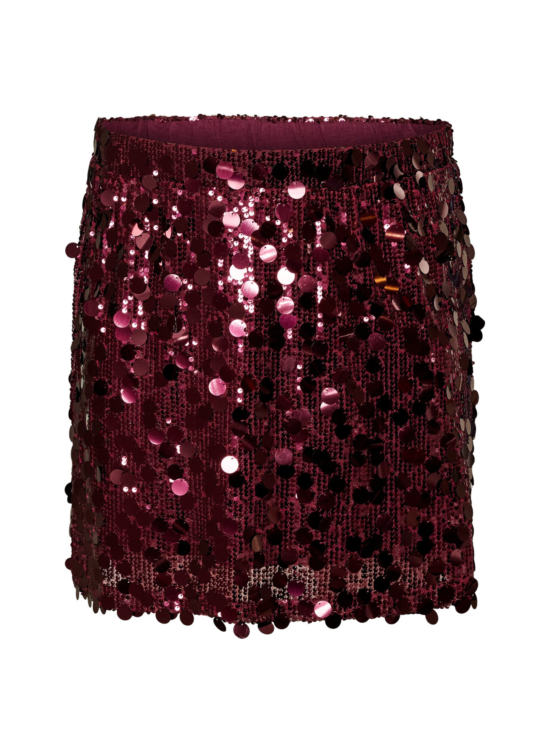 Short sequin skirt with an elasticated waistband