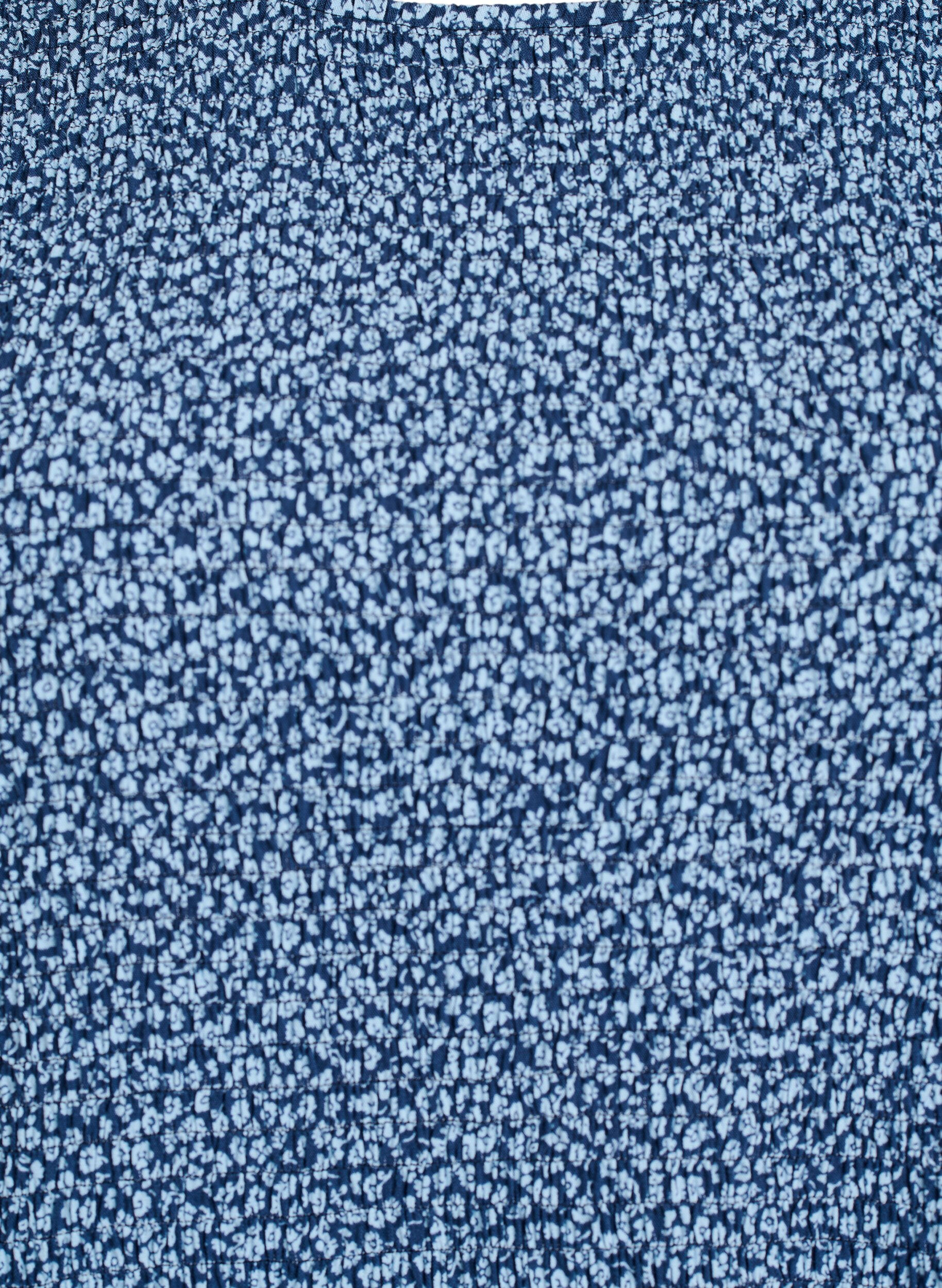 Zizzifashion Blouse with smocked top and floral print, Blue, Packshot image number 2