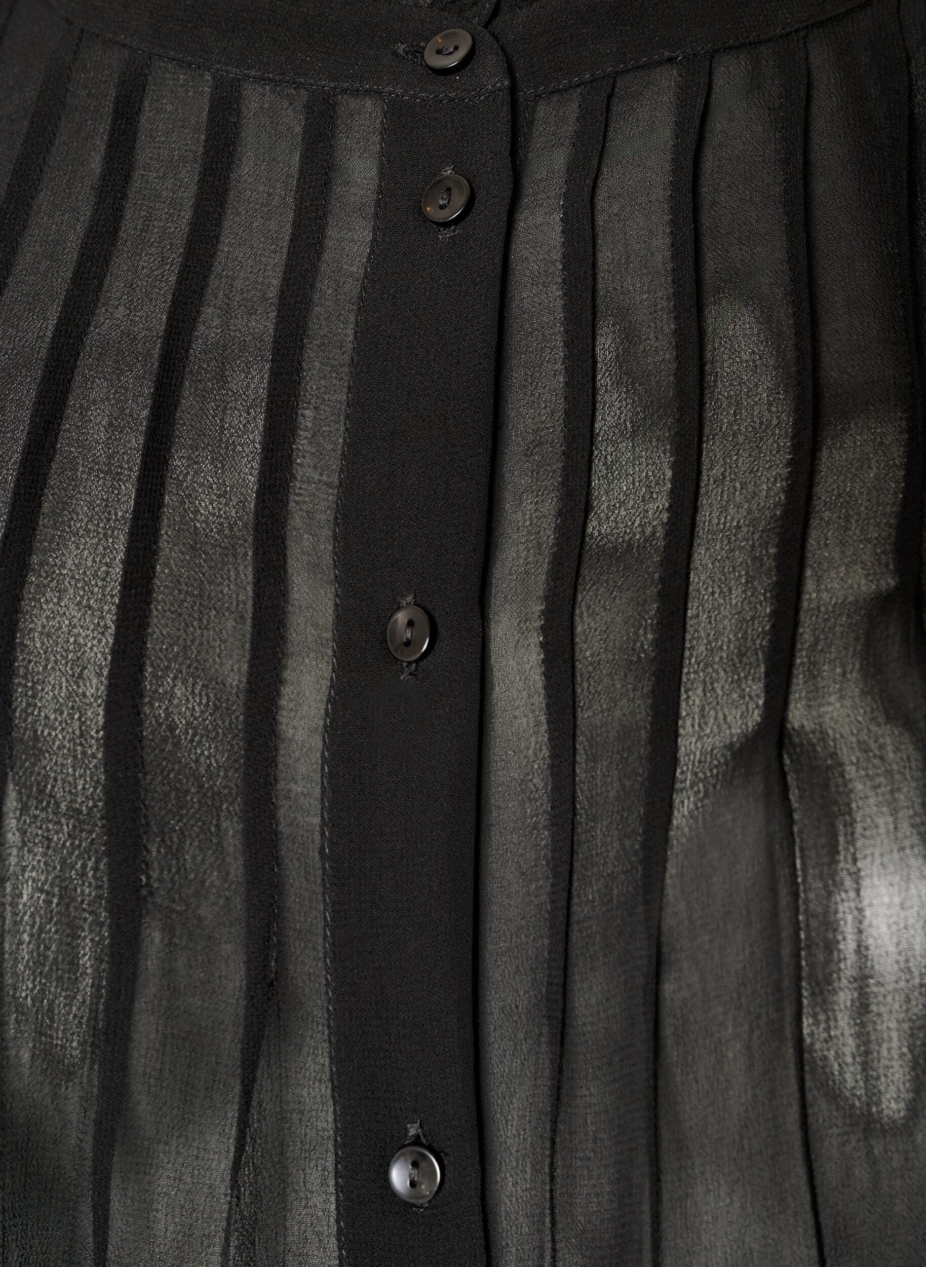 ZizzifashionViscose blouse with a ruffle collar, Black, Packshot image number 2