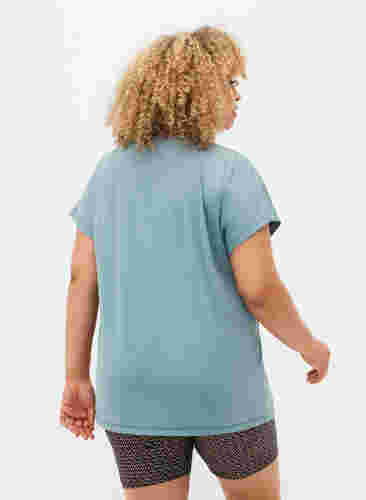 Short sleeved workout t-shirt, Smoke Blue, Model image number 1