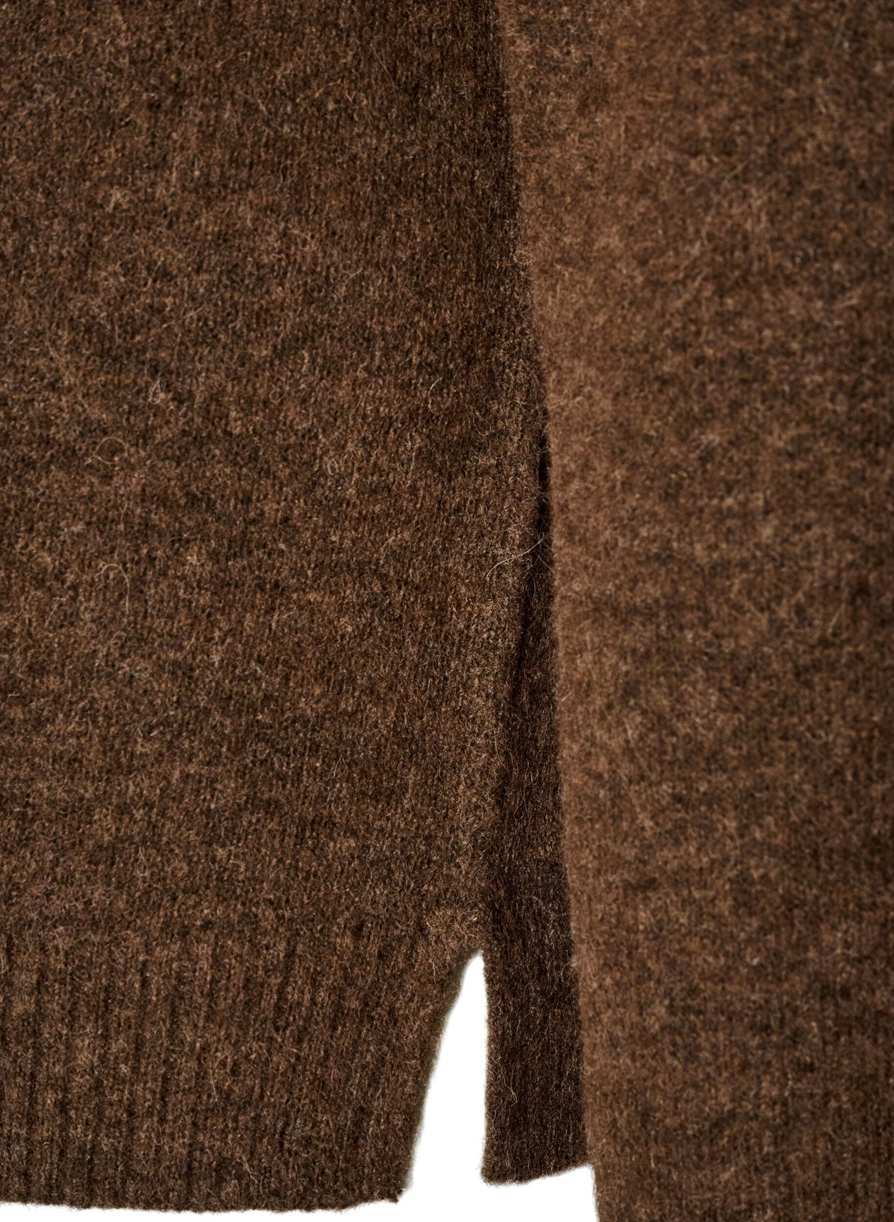 ZizzifashionLoose knitted blouse with alpaca and wool, Brown, Packshot image number 3