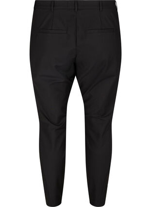 Classic ankle-length trousers with high waist, Black, Packshot image number 1