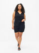 Sleeveless top with wrinkle details, Black, Model image number 1
