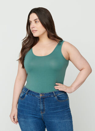 Solid colour basic top, Sea Pine, Model image number 0