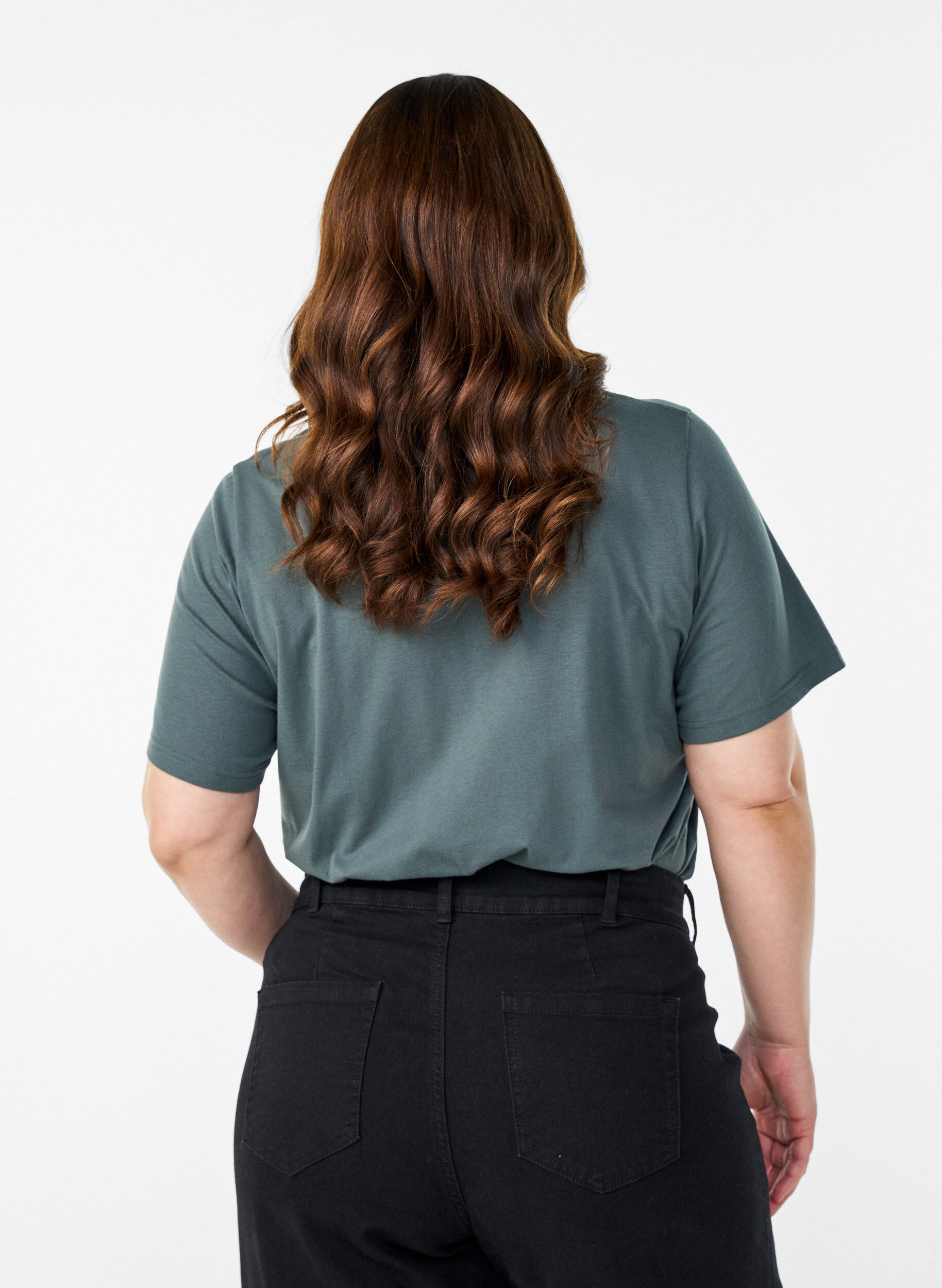 ZizzifashionT-shirt with motif, Green, Model image number 2