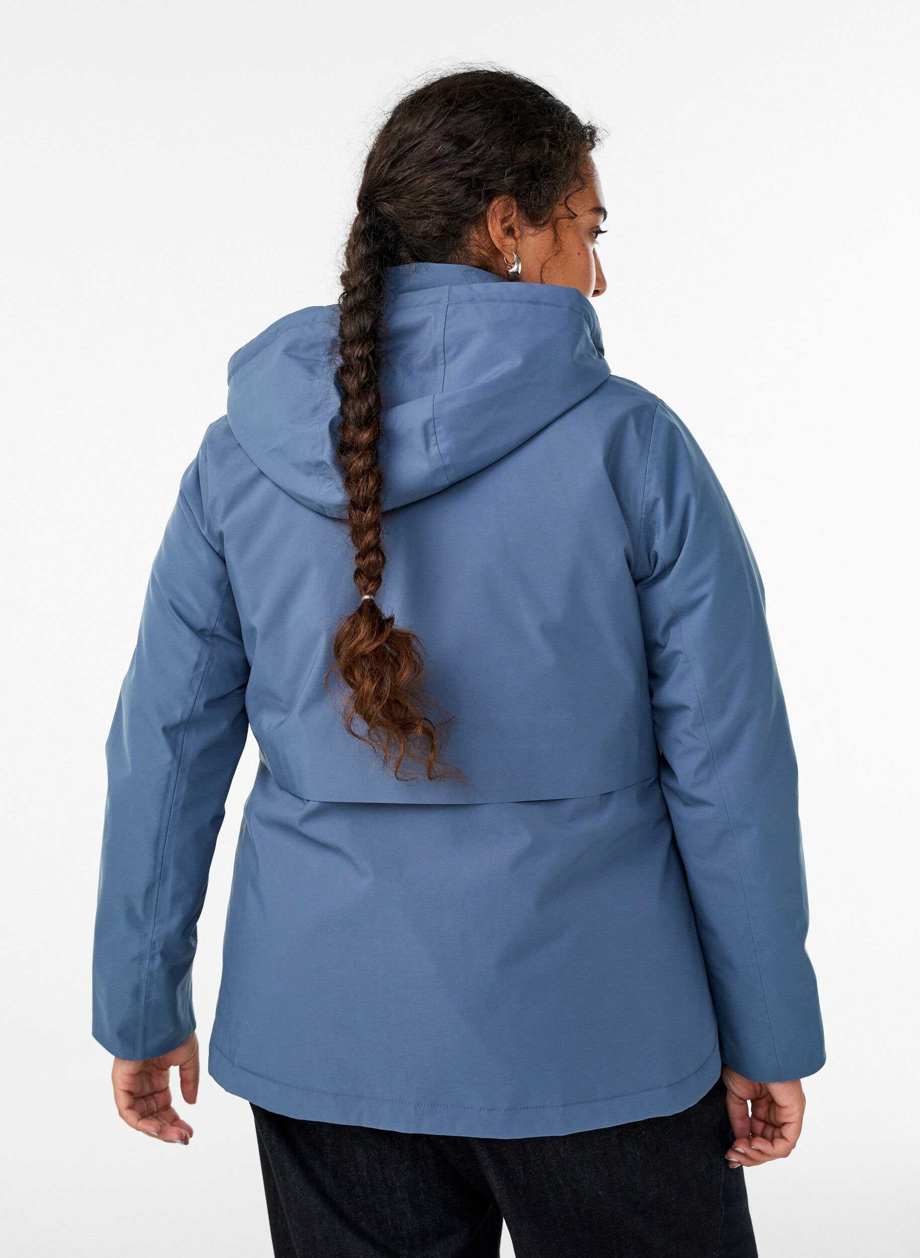 Zizzifashion Functional short hooded winter jacket, Blue, Model image number 2