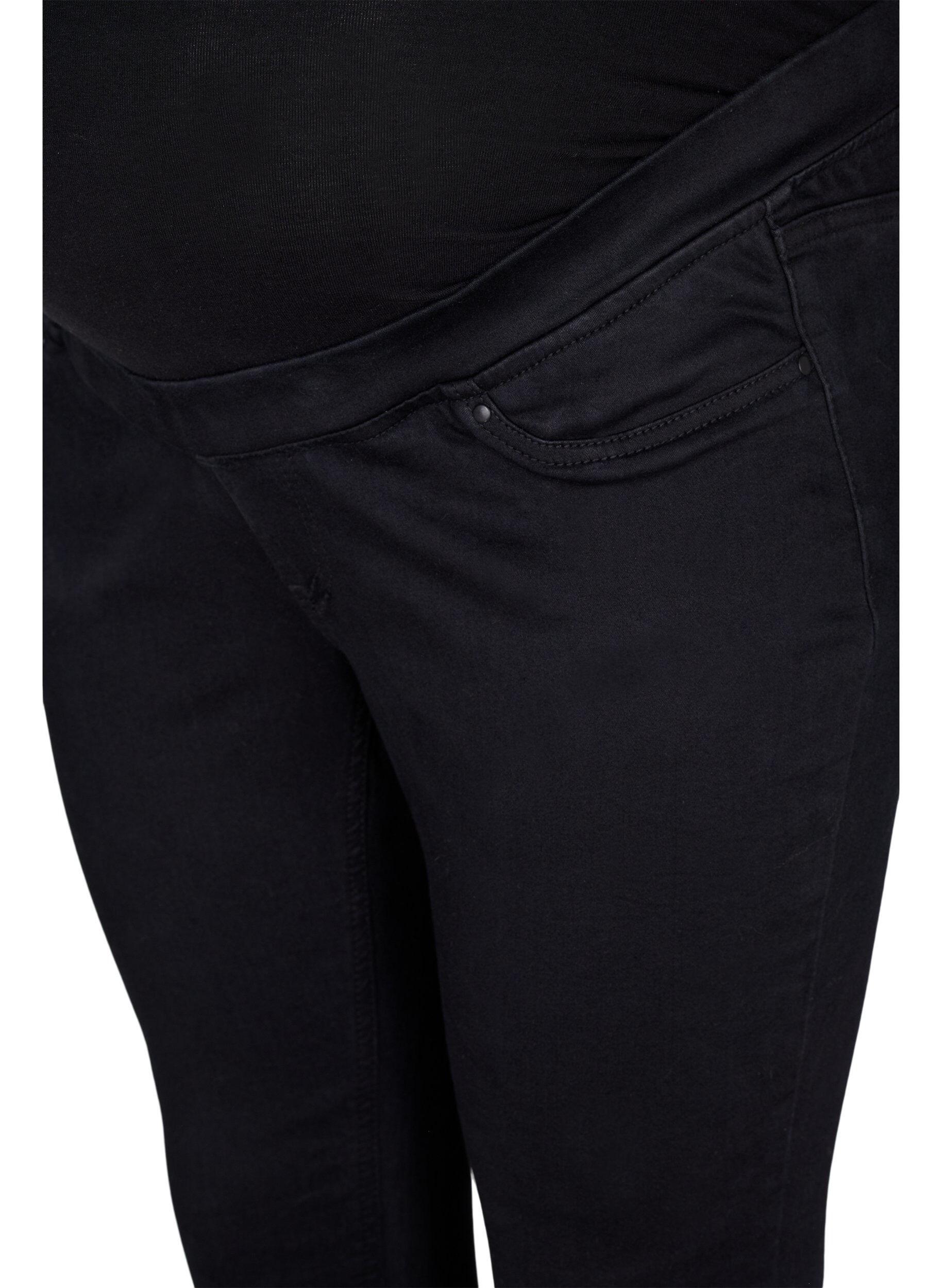 Zizzifashion Pregnancy jeggings in cotton mix, Black, Packshot image number 2