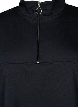 Sweatshirt in modal mix with high neck, Black, Packshot image number 2