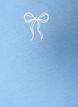 Cotton T-shirt with V-neck and front print, Light Blue, Packshot image number 3