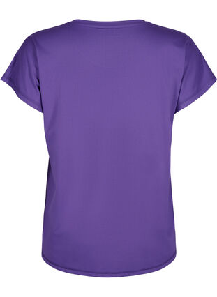 Short-sleeved workout t-shirt, Heliotrope, Packshot image number 1