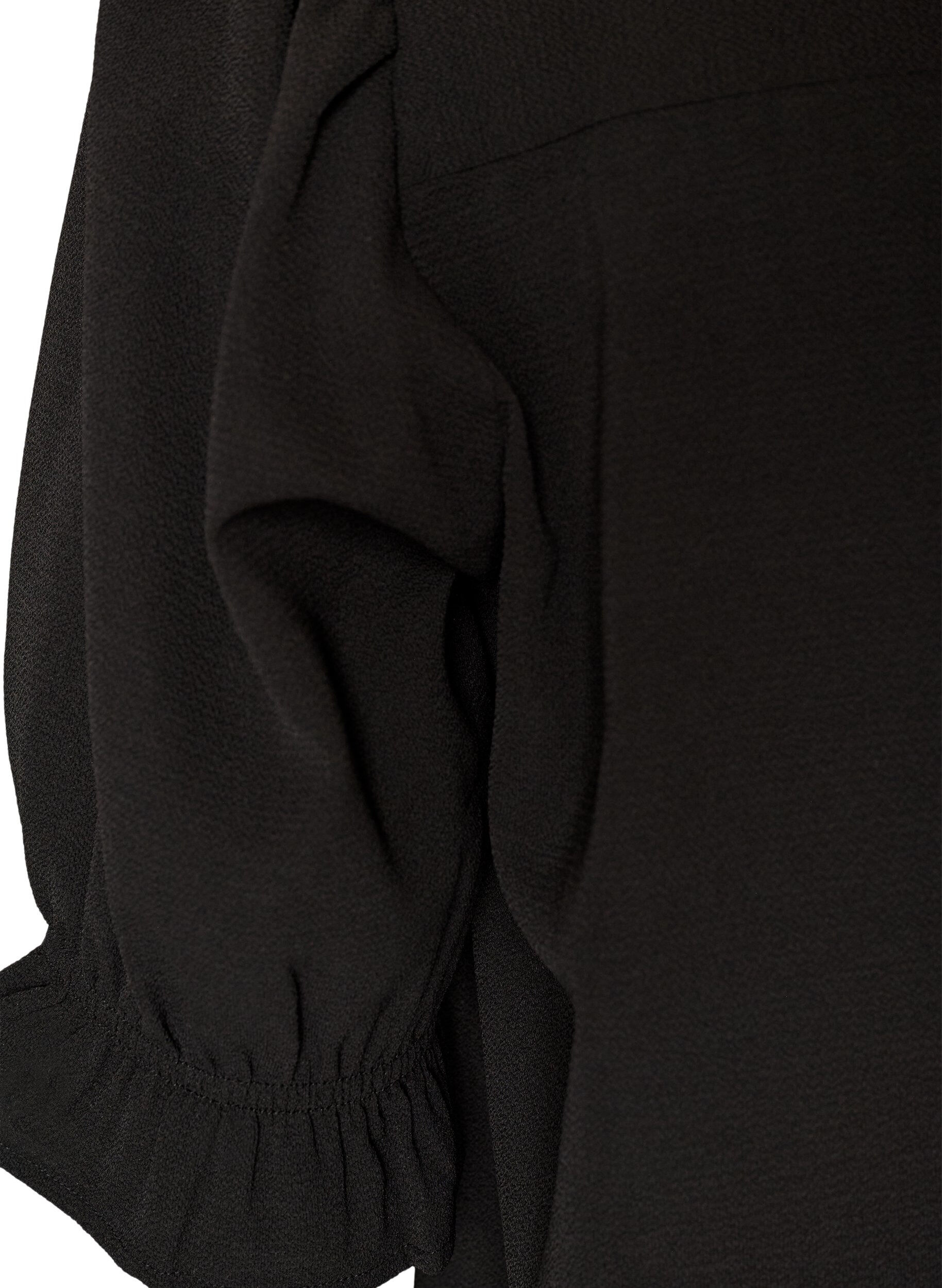 ZizzifashionShirt blouse with 1/2 sleeves, Black, Packshot image number 3