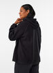 Teddy jacket with a hood and zipper, Black, Model image number 2