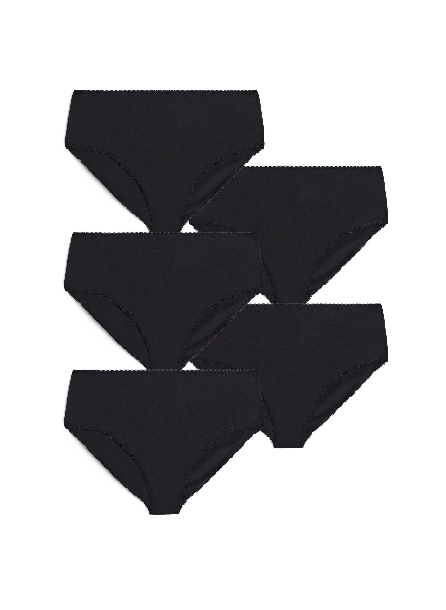 5-pack cotton panties with regular waist