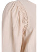 Viscose blend blouse with linen and gathered shoulders, Coral, Packshot image number 3