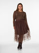 Midi tulle skirt with hearts, Brown, Model image number 1