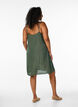 Solid colour strap dress in viscose, Green, Model image number 2