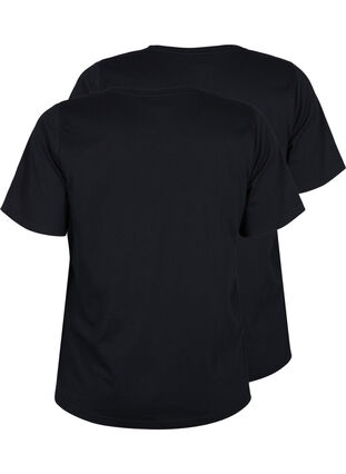 FLASH - 2-pack v-neck t-shirts, Black/Black, Packshot image number 1