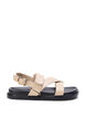 Wide fit - Leather sandal with adjustable straps, Beige, Packshot image number 0