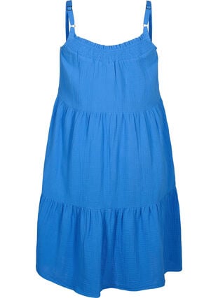 Plain cotton strap dress, Marina, Packshot image number 1