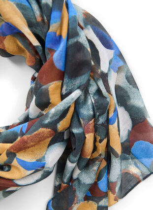 Patterned scarf, Light Almond AOP, Packshot image number 1