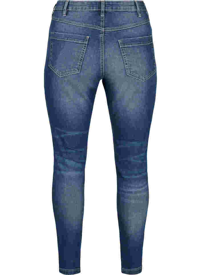 Ripped Amy jeans with super slim fit, Blue denim, Packshot image number 1