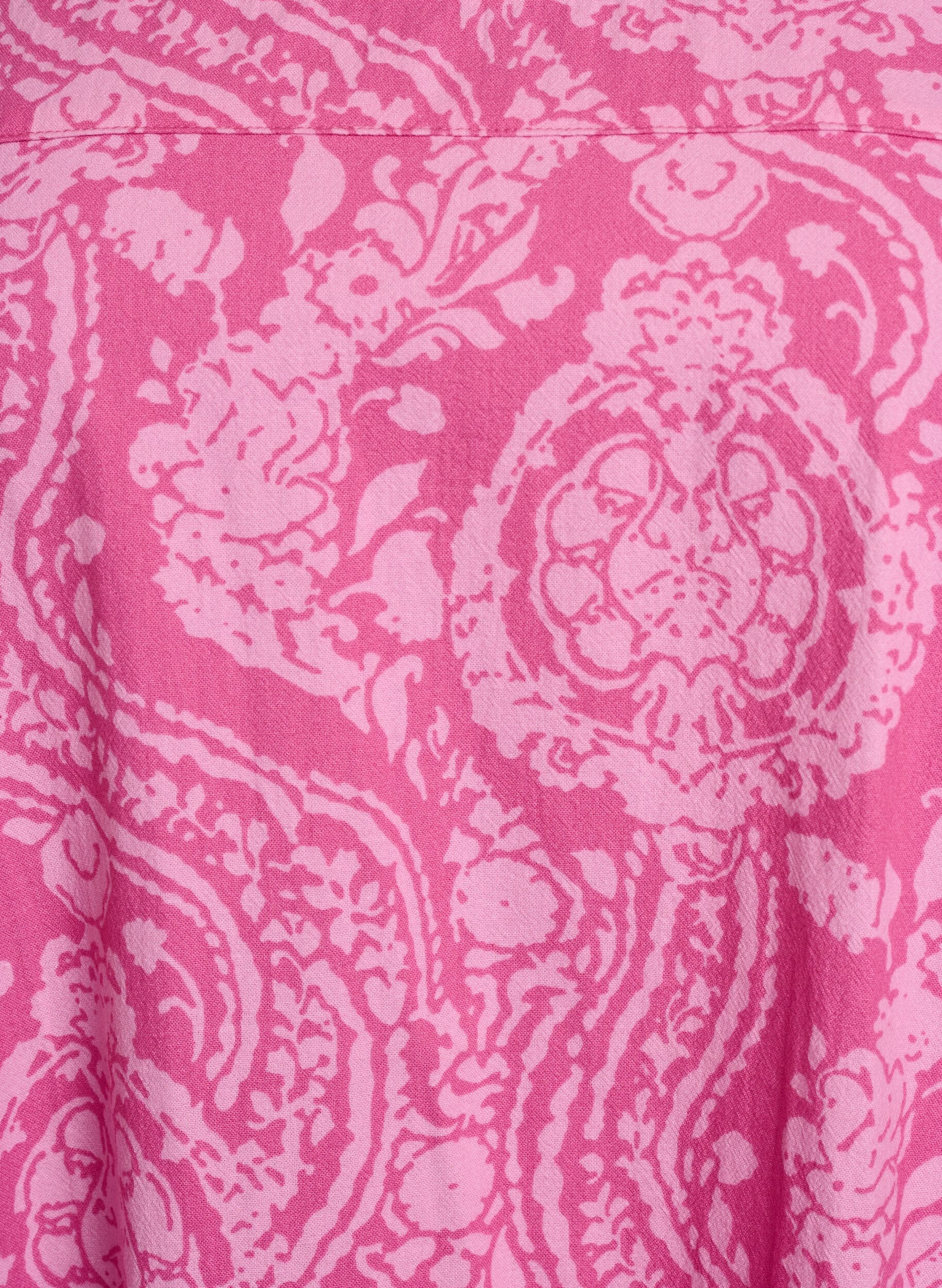 ZizzifashionShort-sleeved cotton dress with print, Pink, Packshot image number 2